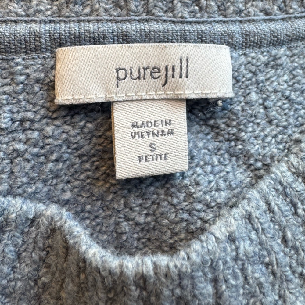 J. Jill Pure Jill Light Blue Cozy Concepts Boucle Sweater Petite S - Picture 4 of 6